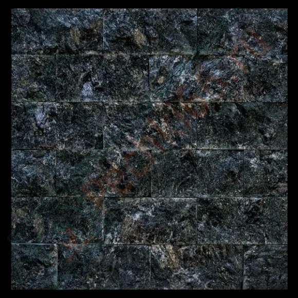 Плитка рваный камень "Серпентенит" 100х50х25мм, упаковка  90 шт / 0,42 м2 в Перми
