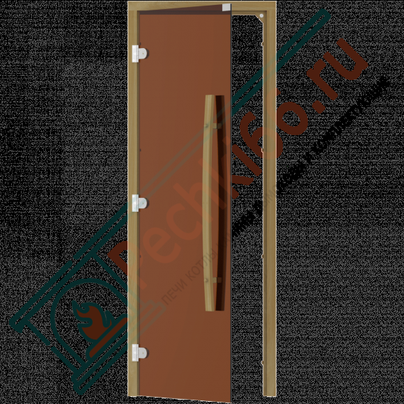 Дверь стеклянная для бани и сауны, бронза, коробка кедр 1900х700 (Sawo) 741-3SGD в Перми