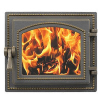 Дверца печная чугунная 260, бронза (Везувий) Дверца печная чугунная 260, бронза (Везувий)