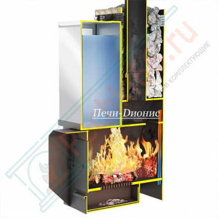 Печь для бани Емельяныч-1 Сlassic, под бак 60 л (Дионис)