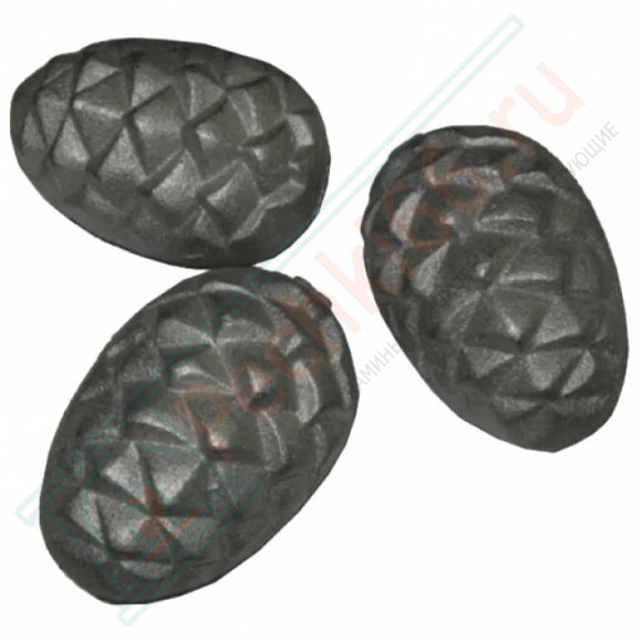 Камень чугунный для бани "Кедровая шишка" (Ø68х98мм), 5 шт, 7,2 кг в Перми