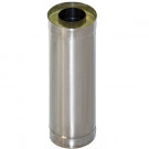 Сэндвич труба для дымохода L=1.0 м (НЕРЖ-439/0,5-ОЦИНК/0,5) d-80/160 (УМК)