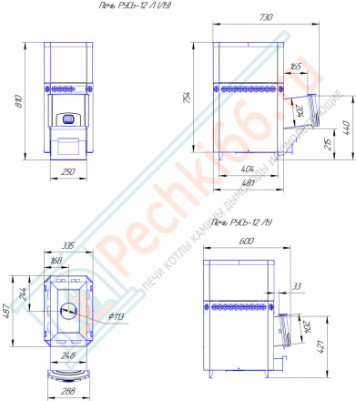 Банная печь Русь 12 Л (Теплодар)