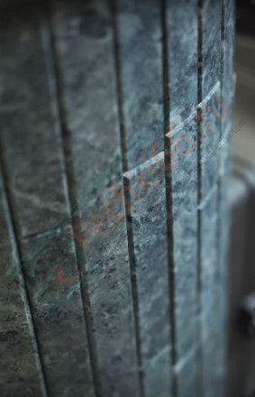 Печь для бани Атмосфера XL+, усиленная каменка, ламели "Талькохлорит" (ProMetall)