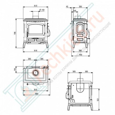 Печь-камин Isetta Con Cerchi Evo (La Nordica)