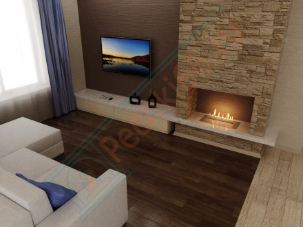 Биокамин автоматический 1200 RC INOX (Good Fire)