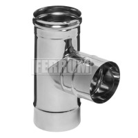 Тройник 90° (НЕРЖ-430/1,0) d-115 (Ferrum HF Plus) Тройник 90° (НЕРЖ-430/1,0) d-115 (Ferrum HF Plus)