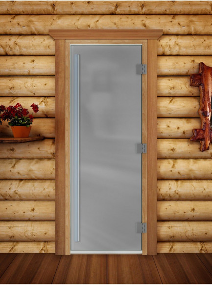 Дверь для бани и сауны Престиж сатин, 200х80 по коробке (DoorWood) в Перми