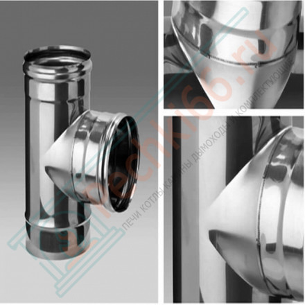 Сэндвич тройник 90° (НЕРЖ-430/0,5-ОЦИНК/0,5) d-130/200 (Ferrum GS-Z)