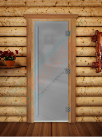Дверь для бани и сауны Престиж сатин, 1900х800 по коробке (DoorWood)
