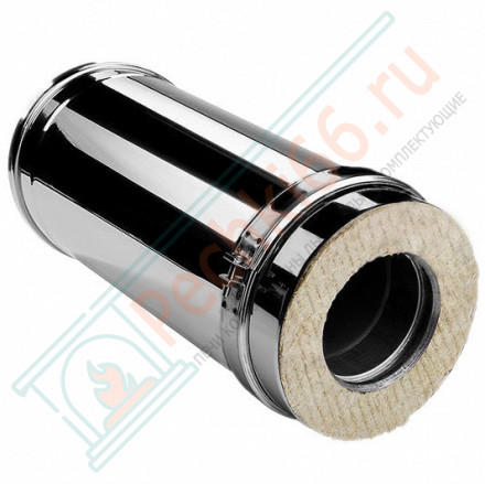 Сэндвич труба V50R с изол L=500 (AISI-321/0,8-AISI-304/0,5) d-150/250 (Вулкан-Cerablanket)
