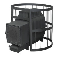 Чугунная печь для бани ПароВар 18 сетка-прут К211 (FireWay) до 18 м3