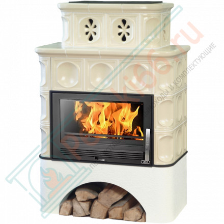 Керамическая печь Karelie, белый цоколь, 4-цвета (ABX)