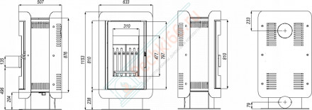 Печь-камин Oval (Defro-Home)