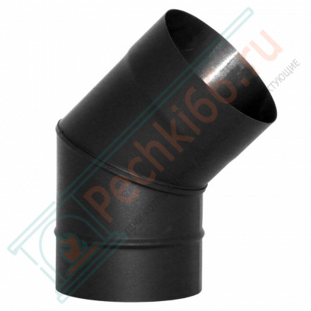 Отвод VBR 45º черный (НЕРЖ-439/0,8) d-150 (Вулкан)