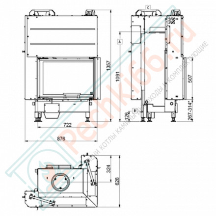 Каминная топка Scan 5004 FL (Scan)