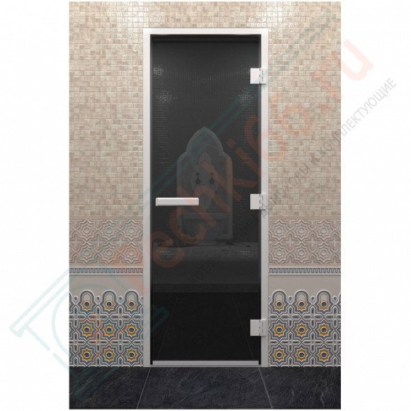 Стеклянная дверь DoorWood Хамам Графит 1900х710 (по коробке) в Перми