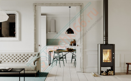 Печь-камин Solum Log, золотая сталь (Defro-Home) 9кВт