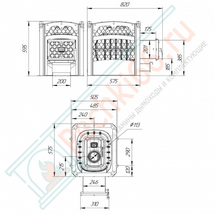 Печь для бани Былина-сетка 12 Ч (Теплодар)