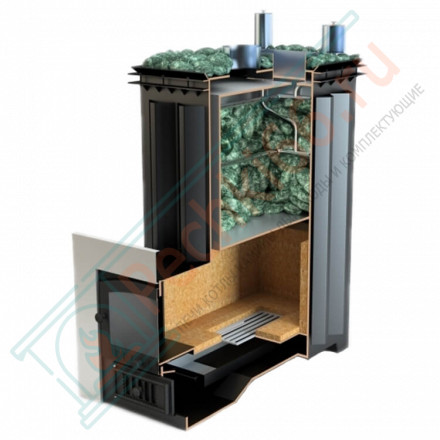 Печь для бани Домна-60К в талькохлорите (ИзиСтим)