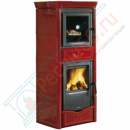 Печь-камин с духовкой Nicoletta Forno, цвет бордовый (La Nordica)