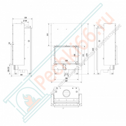 Стальная топка MBZ/PW/13/G/W (Kratki)