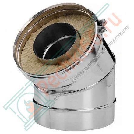 Отвод 15° V50R с изол (AISI-310S/0,8-ОЦИНК-RAL/0,5) d-115/215 (Вулкан-Cerablanket)