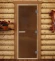 Дверь для бани и сауны Престиж лайт бронза матовая, 1900х700 по коробке (DoorWood) в Перми