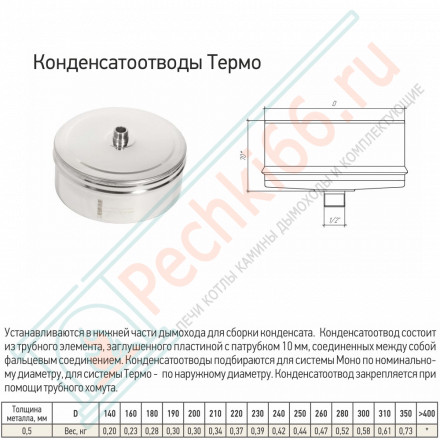 Конденсатоотвод Термо КТ-Р (316-0.5) d-120/180 (ТиС Промо)