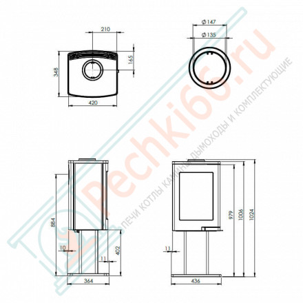 Печь-камин UNO 1 (Nordpeis)