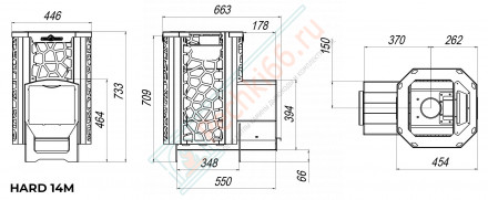 Печь для бани Hard 16M Саванна (Сталь-Мастер)