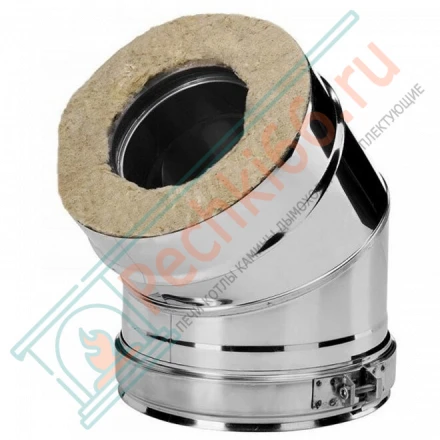 Отвод 15° V50R с изол (AISI-310S/0,8-ОЦИНК-RAL/0,5) d-180/280 (Вулкан-Cerablanket)