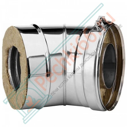 Отвод 15° V50R с изол (AISI-310S/0,8-ОЦИНК-RAL/0,5) d-180/280 (Вулкан-Cerablanket)