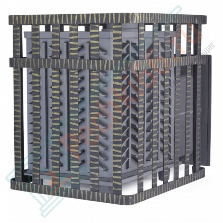 Чугунная печь для бани Гефест GFS-ЗК 25 (П2) в сетке (ТехноЛит)