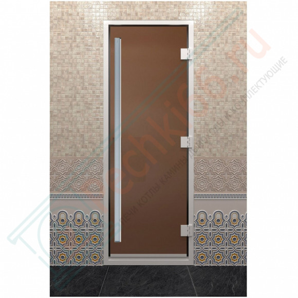 Стеклянная дверь DoorWood «Хамам Престиж Бронза матовая» 2100х700 мм в Перми