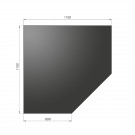 Притопочный лист угловой 1100*1100*2, чёрный, 2мм (Везувий) Притопочный лист угловой 1100*1100*2, чёрный, 2мм (Везувий)