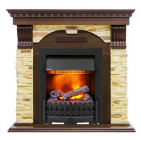 Электрокаминокомплект Dublin - Темный дуб / Сланец с очагом Danville Black FB2