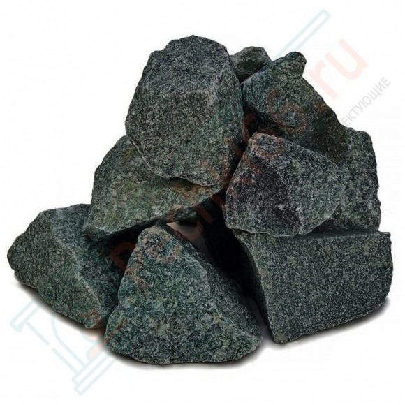 Камень для бани Пироксенит "Черный принц" колотый средний, м/р Хакасия (коробка), 10 кг в Перми