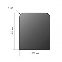 Притопочный лист 1200*1000*2 R135, чёрный, 2мм (Везувий)