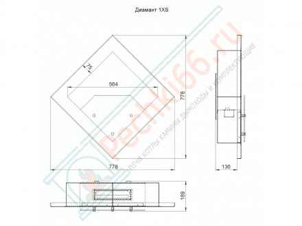 Биокамин Диамант 1 XS (LuxFire)